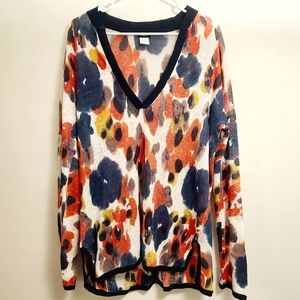 J Crew Linen Multicolor Sweater Size S